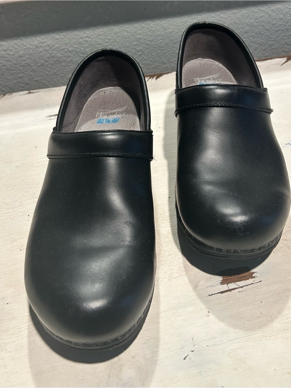 Dansko Professional Black Leather Clogs EU 40 US 9.5 10